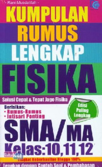 Kumpulan Rumus Lengkap Fisika SMA/MA Kelas 10, 11, 12